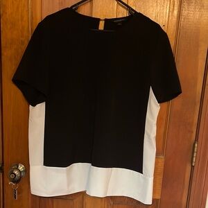 Banana Republic Black and White Boxy Blouse